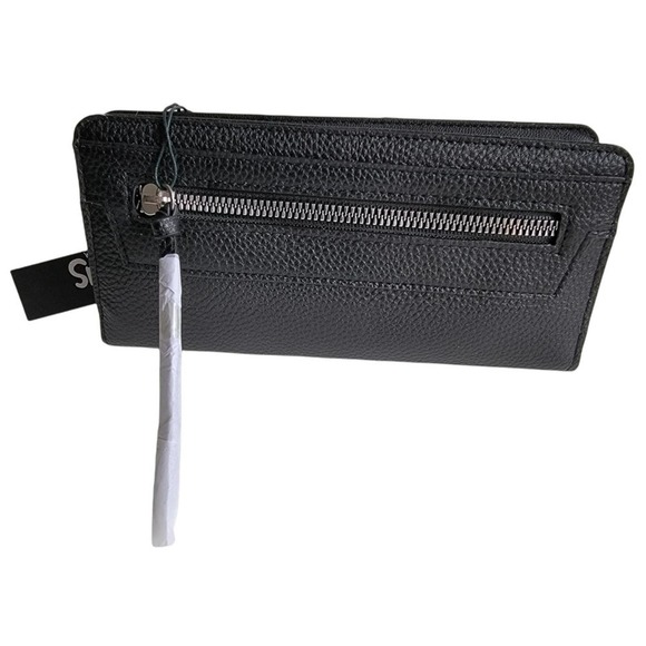 🛑 2 / $40 Sale! SAM Edelman - Circus Niccolla Slim Black Wallet NWT - Picture 2 of 7